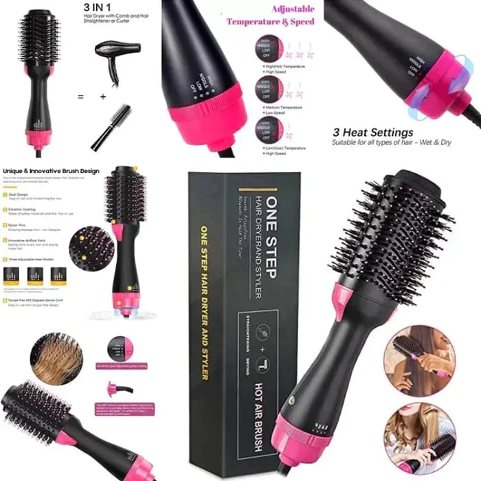 ONE-STEP HAIR DRYER AND VOLUMIZER HOT AIR BRUSH