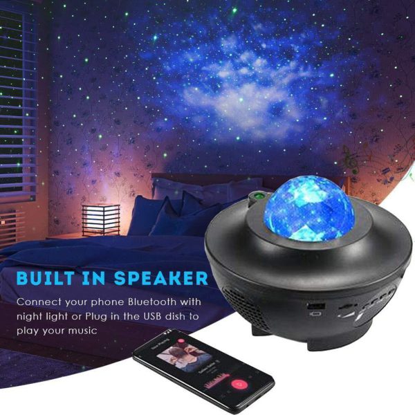 Colorful Starry Sky Galaxy Projector Nightlight Child Bluetooth Usb Music Player Star Night Light Romantic Projection Lamp Gifts